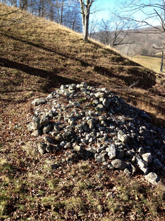 Old rockpile on the flank of Stark's Ridge.