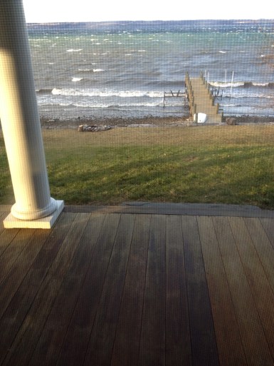 Modest wintry white caps in January 2013.