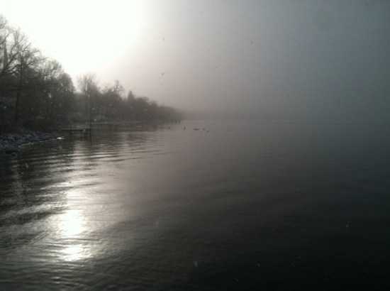 Cayuga Lake, one of upstate New York's Finger Lakes; Aurora, New York (photo by David Fernandez; Christmas, 2013)