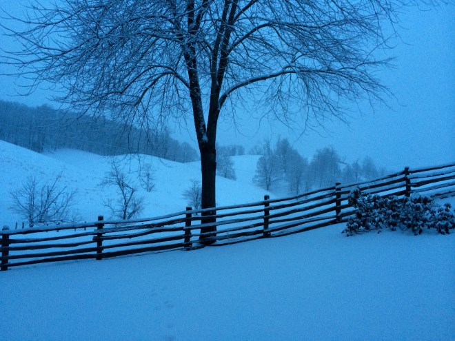 The night before had been snowy.