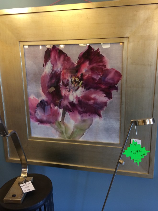 The naturalist occasionally has to do mundane errands, like choosing a new lighting fixture for the kitchen, all the while thinking about Elaine Scarry's ideas about beauty replicating itself--and there was a painting of a black parrot tulip for sale!